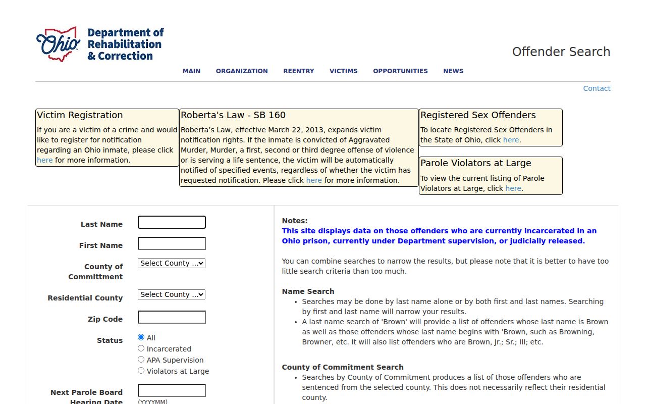 Solon residents directory Ohio offender search source