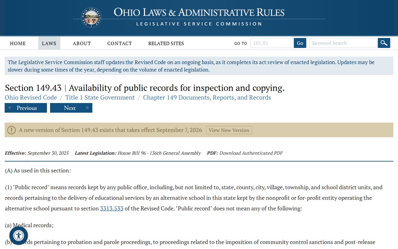 Solon residents directory Ohio Public Records Act source