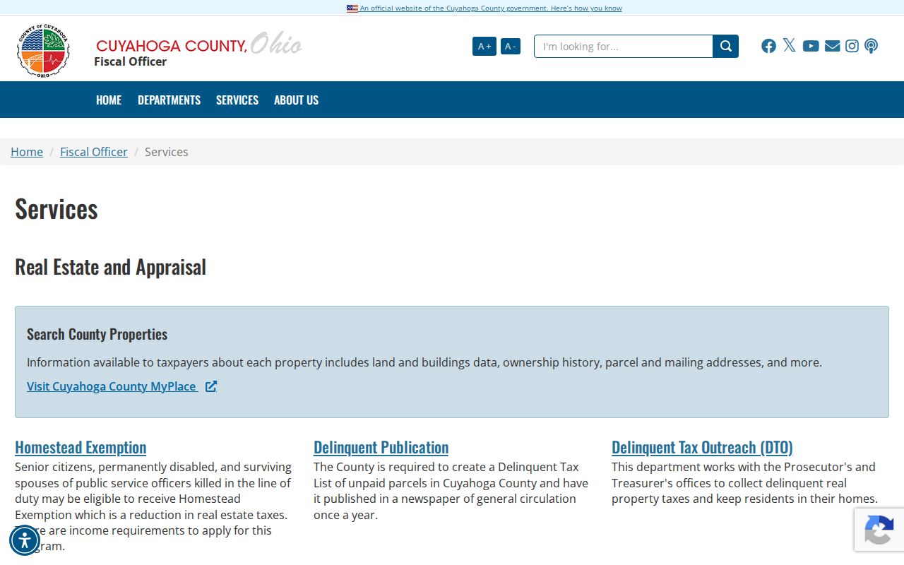 Solon neighbors Cuyahoga Fiscal Office services and Property Alert